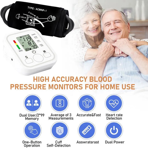 Fully Automatic Upper Arm Blood Pressure Monitor