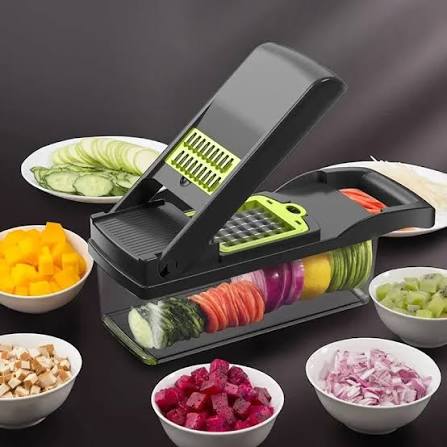 16 in 1 Vegetable Cutter - Multifunctional Slicer, Chopper, Dicer, Peeler & Kitchen Tool - Salad Maker - Vegetable Slicer for Kitchen